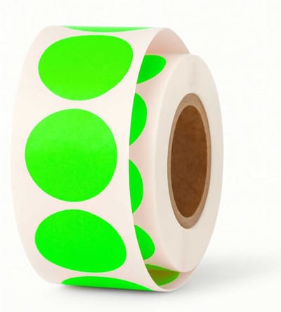 1000x Etiketten Rond Groene Stickers 25 mm op Rol - Label Blanco Stickers Gekleurd - Sluitzegel