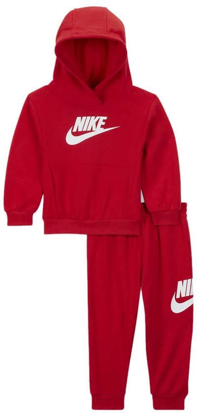 Nike Kids 66l135 Fleece Set Met Lange Mouwen Rood 12 Months Jongen