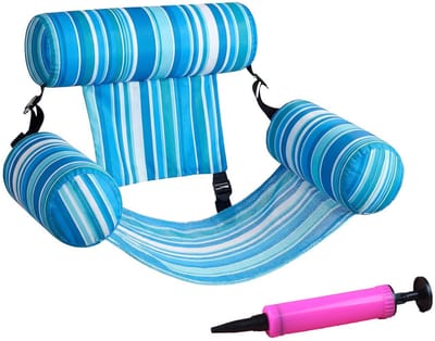 Daity Opblaasbare zwemartikelen (1-pack) — Drijvende loungestoel & opblaasbare zwemstaaf — Verdikt, duurzaam ontwerp — Ontworpen voor volwassenen — Ideaal voor zomerfeestjes, zwemplezier en ontspanning aan het meer of op het strand