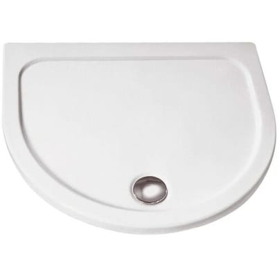 HSK semicircle acrylic shower tray super-flat 110 x 90 cm with AntiSlip