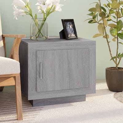 vidaXL - Salontafel - 51x50x45 - cm - bewerkt - hout - grijs - sonoma - eikenkleurig