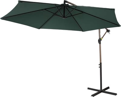 Zweefparasol Rond - Tuinparasol Schaduw - Buiten Ontspannen - 360 Graden Draaibaar - Ø 300 cm - Antraciet