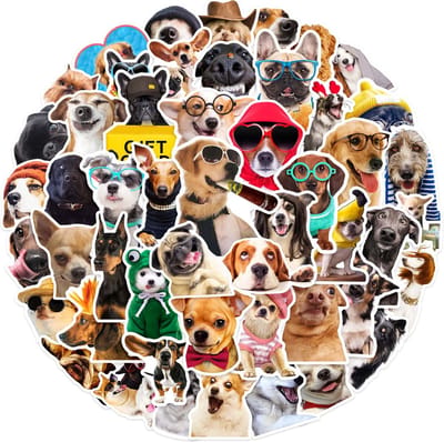 Grappige Honden Stickers - 50 stuks - Dog Memes stickers voor laptop, mobieltje, muur, waterfles etc. 5x6CM
