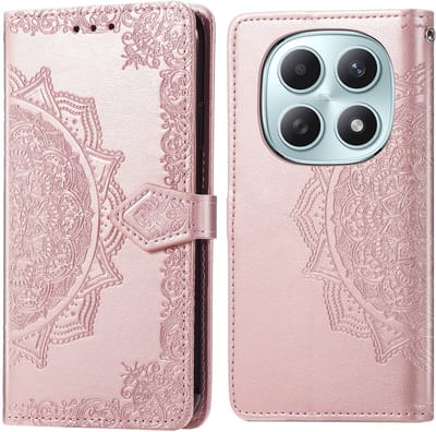 imoshion Hoesje - Geschikt voor Xiaomi Redmi Note 15 (5G) - Mandala Bookcase - Rose Gold