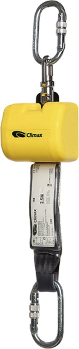 Climax Valstopapparaat 2,5 meter - Automatisch afdaalmechanisme - Werklast 100 KG - Band met Schockdemper - Valstopper