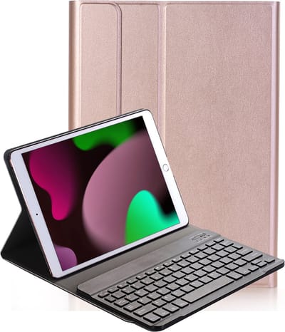 Hoesje - Geschikt voor Apple iPad 7 (2019) - 10.2 inch - 7e Generatie - Toetsenbord Case - Keyboard Book Cover - Hoes - Rosé goud