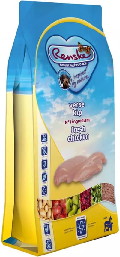 2x Renske Super Premium Adult Kip Graanvrij 12 kg
