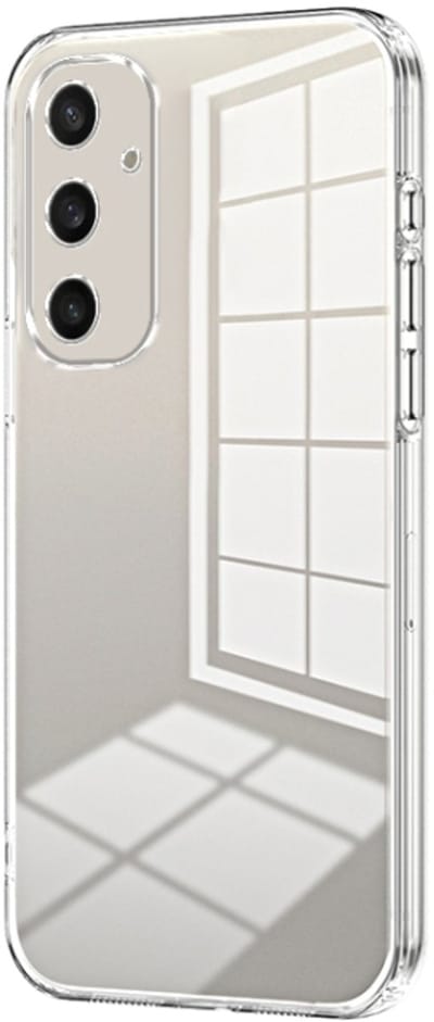 Voor Samsung Galaxy S24+ 5G transparant plating fijn gat telefoonhoesje (transparant)