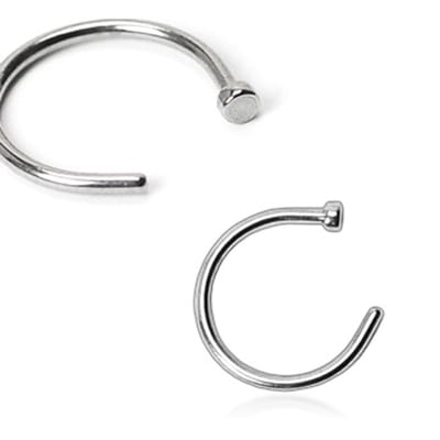 Neuspiercing open ring 0.8x8 - zilver - LMPiercings