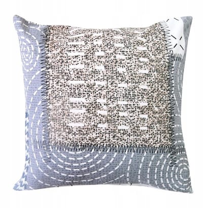 Flanelove Kussensloop 40x40 cm Grijs Patchwork - Zacht & Warm