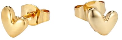 Aramat Jewels | Oorbellen | Goudkleurige Stalen Hartvormige Oorbellen | | | |6mm | Staal | Kinderen, Volwassenen | Verkleurd niet