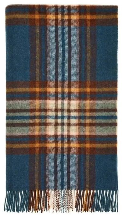 Plaid St. Ives Groen - Shetland Lamswol - 140x185 - Bronte by Moon Scotland