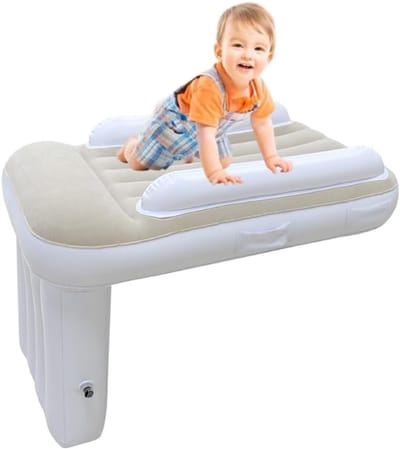 Vliegtuig Bed - Reisbed Kinderen - Comfortabel Reizen - Verhoogt Vliegtuigstoel - 80x50x60 cm - Blauw