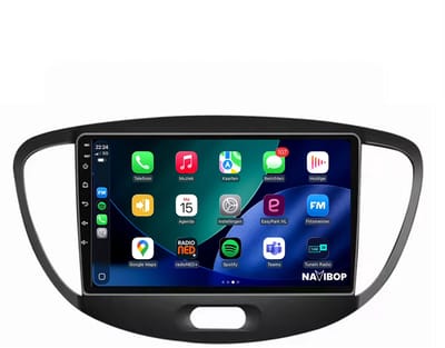 Geschikt voor Hyundai I10 (2007 t/m 2013) | 9 inch Android 15.0 CarPlay autoradio | Draadloos CarPlay & Android Auto | 2GB RAM + 32GB | Externe microfoon & Achteruitrijcamera (AHD) | Bluetooth & WiFi | NAVIBOP NB-1772 | Bouwjaar 2007 t/m 2013
