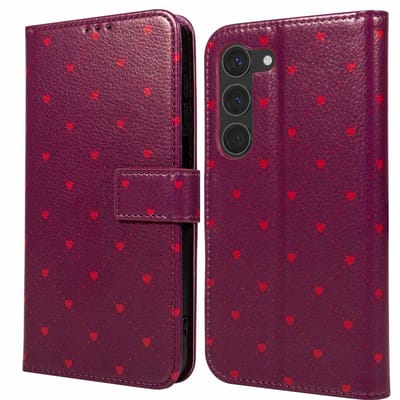 imoshion Hoesje - Geschikt voor Samsung Galaxy S23 - Design Bookcase smartphone - Crush Check Coral Dust