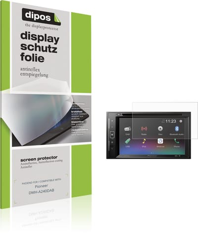 dipos – 2x Matte Beschermfolie geschikt voor Pioneer DMH-A240DAB | Krasbestendige & antireflecterende Screenprotector Ultra-Thin