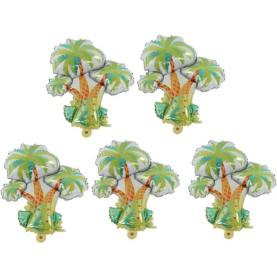 5 stuks Palmboom Ballon Aluminiumfolie Stevig Lichtgewicht Extra Groot Decoratieve Kokosnootboom Feest Zomer Thema Decoratie beige