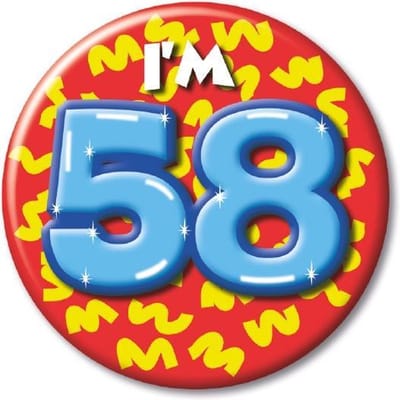 Button klein - i'm 58 Leeftijd Fun gifts