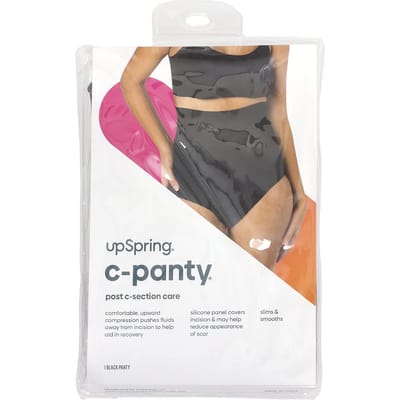 UpSpring, C-Panty, soin après césarienne, petit/moyen, noir, 1 culotte gray