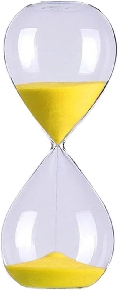 Zandloper Timer - Zandloper Klok - Tijd Beheren - Visuele Tijdsindicatie - 15 Minuten - Geel