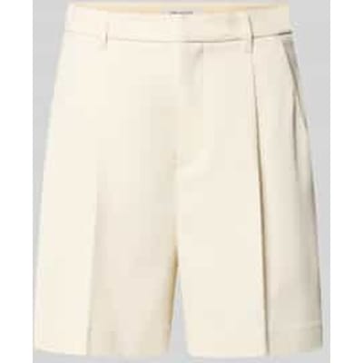 straight fit shorts met viscosegehalte model 'Tailor'