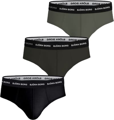 Bjorn Borg 3-pak Heren slips - Dark Spring - S - Zwart