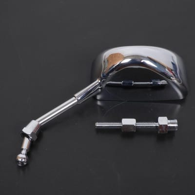 linkerspiegel f11 millenium chroom met draadstang diameter 8mm voor motor scooter nieuw