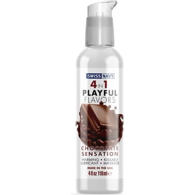 Swiss navy - 4 in 1 Glijmiddel en massage - Chocolade