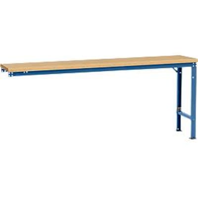 Manuflex aanbouwtafel UNIVERSAL Speciaal, 2000 x 800 mm, multiplex natuur, briljantblauw