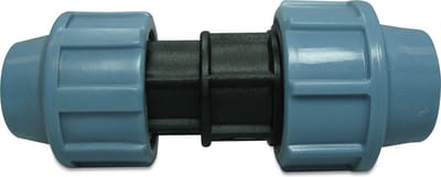 Unidelta Verloopkoppeling PP 40 mm x 32 mm knel 16bar zwart/blauw DVGW/KIWA/WRAS