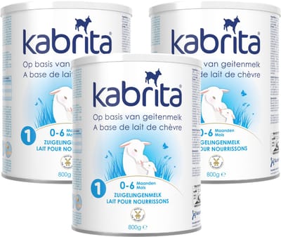 Kabrita 1 Zuigelingenmelk Multipack - Geitenmelk Flesvoeding vanaf 0 tot 6 maanden - 3x800g