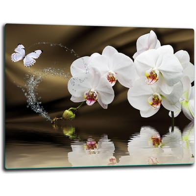 TMK ArtDeko - Snijplank - Glas - 52x40 cm - Kleurvolle Bloemen