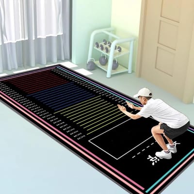 Springmat - Fitnessmat - Prestaties Meten - Antislip Bodem - 90 x 250 cm - Style b