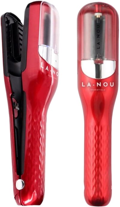 La Nou® Split Ends Trimmer 4 - Split Ender Pro - Split Remover Incl. accessoires - Split Trimmer Voor Gespleten Haarpunten - Split end Remover - Split end Trimmer Vrouwen - Rood