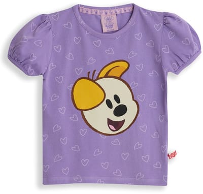 Woezel & Pip T-shirt meisjes - Orchid Bloom - Maat 74/80 - Meiden shirt