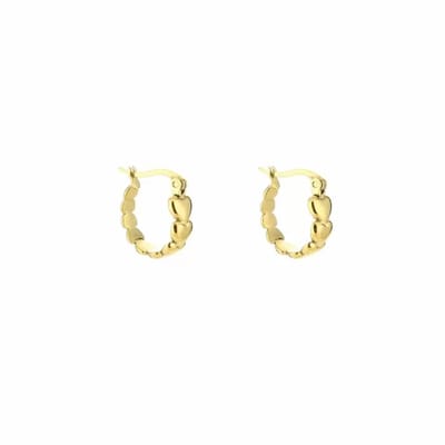 Oorbellen Stainless Steel - Goud - Hartjes