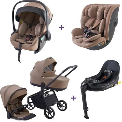 Bundel Prénatal kinderwagen Sammy, autostoel Sunny, Sasha & base taupe unisex