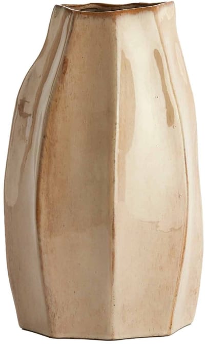 Light & Living Vaas Chiado - Bruin - 25,5x21,5x42,5cm - Keramiek - Bohemian - Bloemenvaas - Woondecoratie - Decoratieve vaas voor woonkamer of slaapkamer