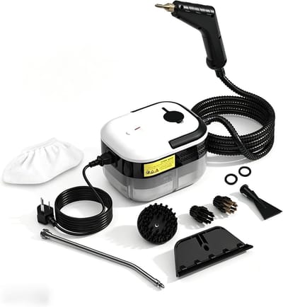 Handstoomreiniger - Stoomreiniger apparaat - Diepe reiniging - 1500W Hogedruk - 1200ML - Zwart