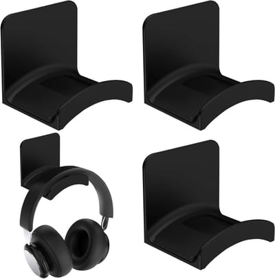Gaming Headset Houder - Universele Oplossing voor Hoofdtelefoon, Adhesieve Steun voor Bureau, Kast en Muur, Ideaal voor Gamers en Thuisgebruik