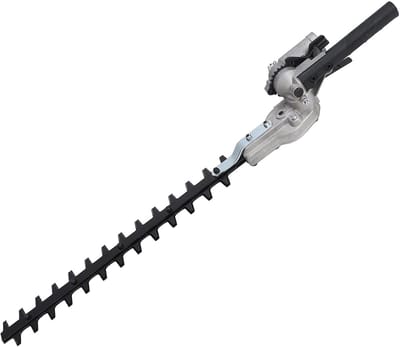 OmGoods - Dailygoody - Heggentrimmerkop - Universeel opzetstuk - Dubbelwerkende scharnierkop - 65 mangaanstalen heggenscharen - Geschikt voor bosmaaiers - 26 mm...
