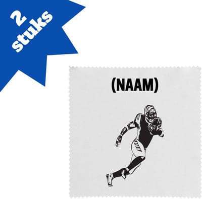 Akyol - american football met eigen naam brillendoekjes - Sport - sporter - american footbaal - 17,8 bij 17,8 cm - 2 stuks
