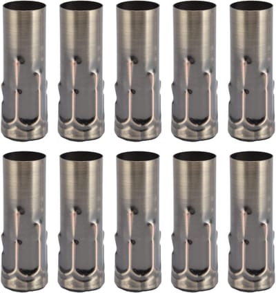 Candle Lamp Base Accessoires - 10 Stuks E14 Metalen Holder Tube 25x80mm voor Verlichting en Decoratie