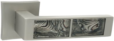Domino® Deurklink TIGER QR M91 BLACK - Nikkel/Zwart - Deurkruk, Deurbeslag, Deurklinken voor Binnen - Deurbeslag van aluminium - Deurklink voor kamerdeur, kantoordeur, kelderdeur en binnendeur