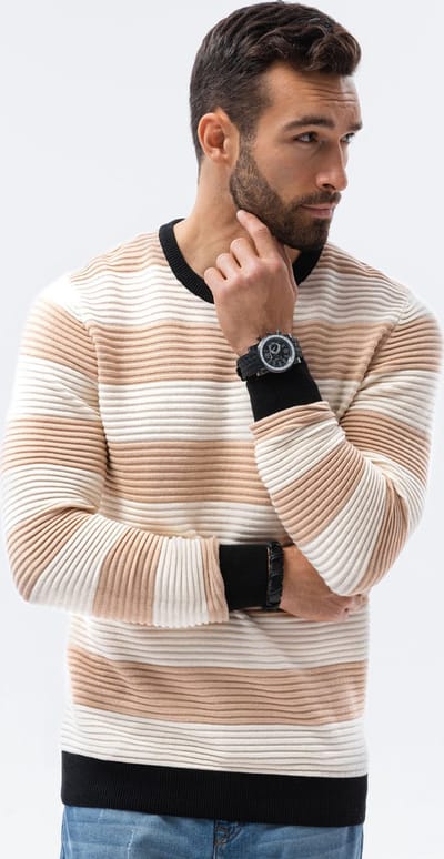 Heren trui E189 - beige