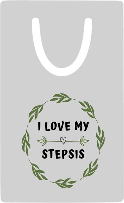 Hacebo® - I love my stepsis metalen boekenlegger - Zus - liefste stiefzus - verjaardag - cadeautje voor zus - zus artikelen - kado - geschenk Bladwijzer boekenleggers - 7.6 cm x 5cm