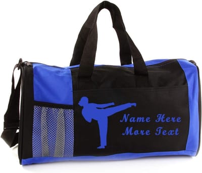 Gepersonaliseerde Sport Plunjezak 18 Inch voor Kinderen met Eigen Tekst, Blauw