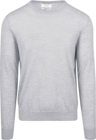 King Essentials The John Pullover Merino Lichtgrijs - Maat XL - Heren - Pullovers