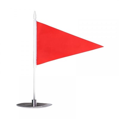 Dailygoods- Golfvlag met geperforeerde beker - Golfaccessoires voor binnen/buiten - Roestvrij staal - 29 cm hoog - Duurzaam en slijtvast - Putting Vlag