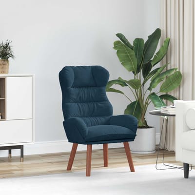 vidaXL - Fauteuil - Blauw - 69 - x - 74 - x - 93 - cm - Fluweel
